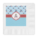 Airplane Theme Embossed Decorative Napkins (Personalized)