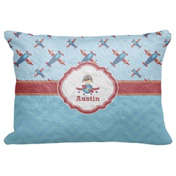 Airplane Theme Decorative Baby Pillowcase - 16"x12" (Personalized)