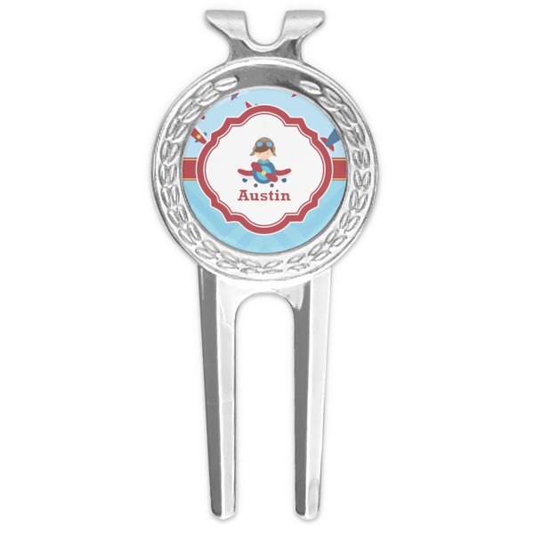 Custom Airplane Theme Golf Divot Tool & Ball Marker (Personalized)