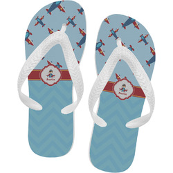 Airplane Theme Flip Flops - Medium (Personalized)