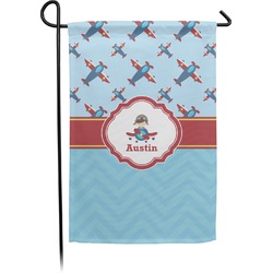Airplane Theme Small Garden Flag - Double Sided w/ Name or Text