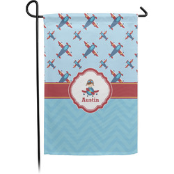 Airplane Theme Small Garden Flag - Single Sided w/ Name or Text