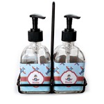 Airplane Theme Glass Soap & Lotion Bottles (Personalized)