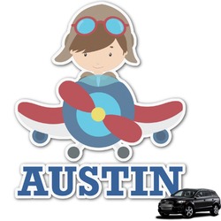 Airplane Theme Graphic Car Decal (Personalized)