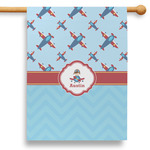 Airplane Theme 28" House Flag - Double Sided (Personalized)