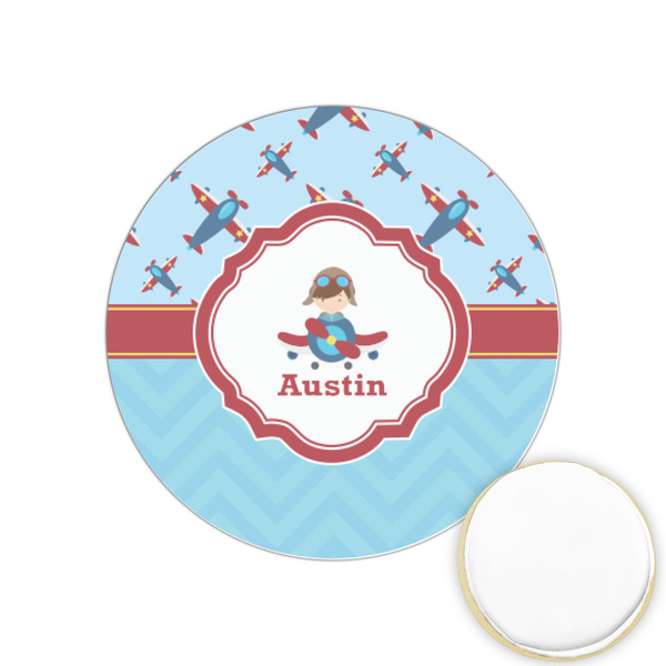 Custom Airplane Theme Printed Cookie Topper - 1.25" (Personalized)