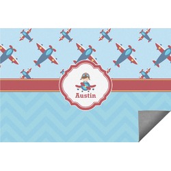 Airplane Theme Indoor / Outdoor Rug - 6'x8' w/ Name or Text