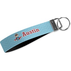 Airplane Theme Webbing Keychain Fob - Small (Personalized)