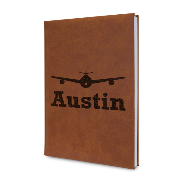 Custom Airplane Theme Leather Sketchbook - Small - Double Sided (Personalized)