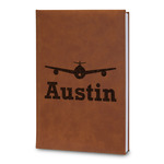 Airplane Theme Leatherette Journal - Large - Double Sided (Personalized)