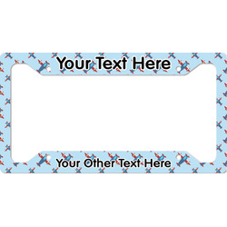 Airplane Theme License Plate Frame - Style A (Personalized)