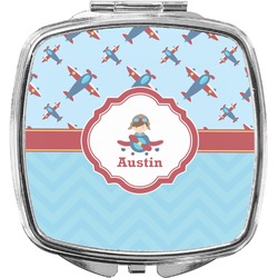 Airplane Theme Compact Makeup Mirror (Personalized)