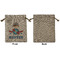 Airplane Theme Medium Burlap Gift Bag - Front Approval