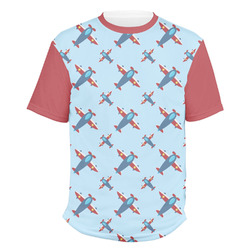 Airplane Theme Men's Crew T-Shirt - X Large