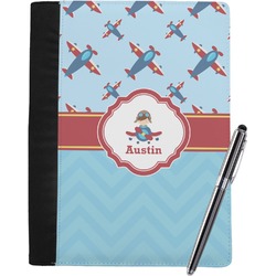 Airplane Theme Notebook Padfolio - Large w/ Name or Text