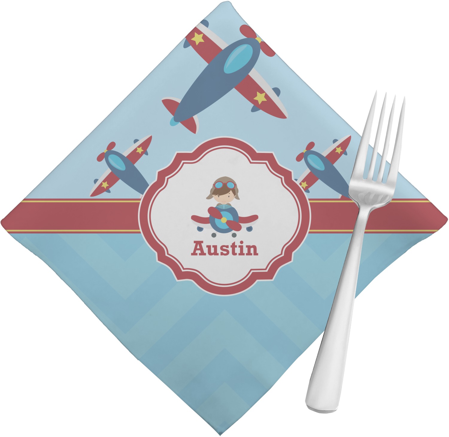 Airplane Theme Napkins (Set of 4) (Personalized) YouCustomizeIt