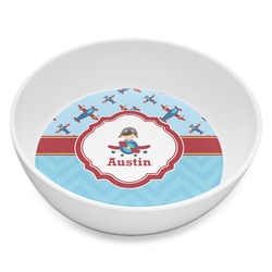 Airplane Theme Melamine Bowl - 8 oz (Personalized)