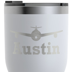 Airplane Theme RTIC Tumbler - White - Engraved Front & Back (Personalized)