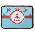 Airplane Theme Iron On Rectangle Patch w/ Name or Text