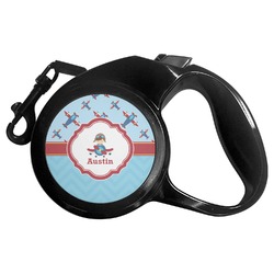 Airplane Theme Retractable Dog Leash - Small (Personalized)