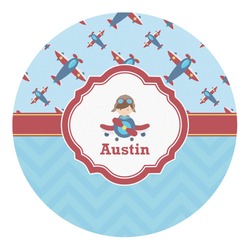 Airplane Theme Round Decal - Large (Personalized)