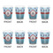 Airplane Theme Shot Glass - White - Set of 4 - APPROVAL