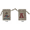 Airplane Theme Small Burlap Gift Bag - Front and Back