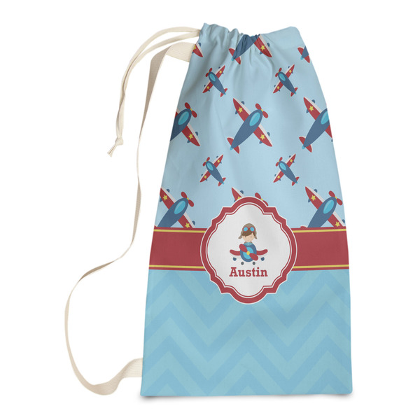 Custom Airplane Theme Laundry Bags - Small (Personalized)