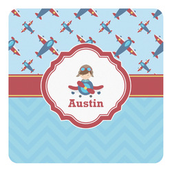 Airplane Theme Square Decal - Medium (Personalized)