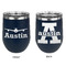 Airplane Theme Stainless Wine Tumblers - Navy - Double Sided - Approval