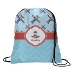 Airplane Theme Drawstring Backpack (Personalized)