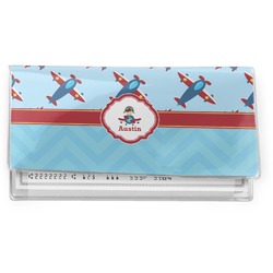 Airplane Theme Vinyl Checkbook Cover (Personalized)