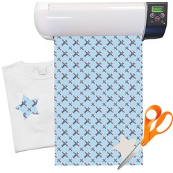 Airplane Theme Heat Transfer Vinyl Sheet (12"x18")