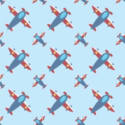 Airplane Theme Wallpaper & Surface Covering (Peel & Stick 24"x 24" Sample)