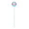 Airplane Theme White Plastic 5.5" Stir Stick - Round - Single Stick