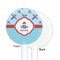 Airplane Theme White Plastic 5.5" Stir Stick - Single Sided - Round - Front & Back