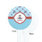 Airplane Theme White Plastic 7" Stir Stick - Single Sided - Round - Front & Back