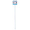 Airplane Theme White Plastic Stir Stick - Double Sided - Square - Single Stick