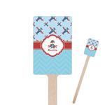 Airplane Theme Rectangle Wooden Stir Sticks (Personalized)