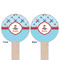 Airplane Theme Wooden 6" Food Pick - Round - Double Sided - Front & Back