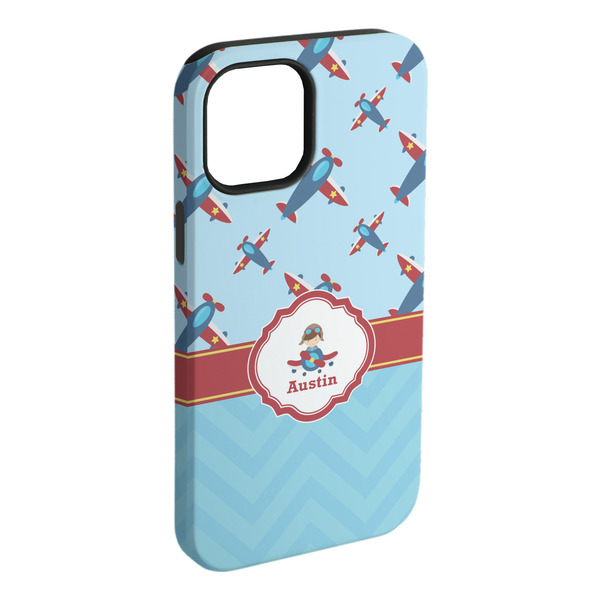 Custom Airplane Theme iPhone Case - Rubber Lined - iPhone 15 Plus (Personalized)