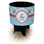 Airplane Theme Black Beach Spiker Drink Holder (Personalized)