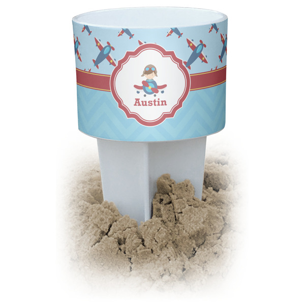 Custom Airplane Theme Beach Spiker Drink Holder (Personalized)