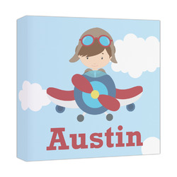 Airplane & Pilot Canvas Print - 12x12 (Personalized)