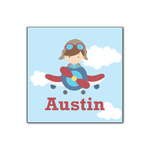 Airplane & Pilot Wood Print - 12x12 (Personalized)