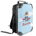 Airplane & Pilot Kids Hard Shell Backpack (Personalized)