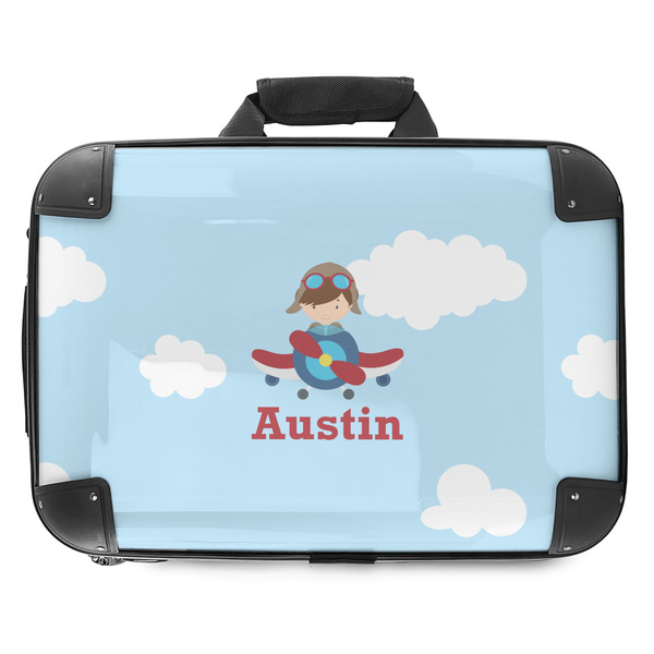 Custom Airplane & Pilot Hard Shell Briefcase - 18" (Personalized)