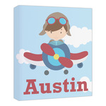 Airplane & Pilot Canvas Print - 20x24 (Personalized)