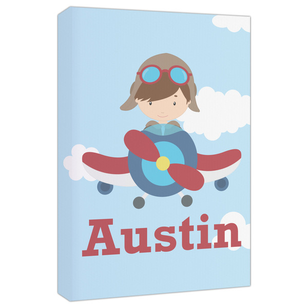 Custom Airplane & Pilot Canvas Print - 20x30 (Personalized)