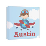 Airplane & Pilot Canvas Print - 8x8 (Personalized)